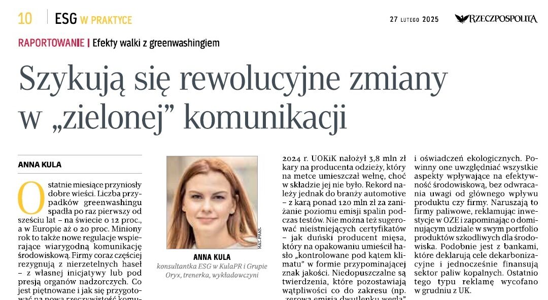 Zmiany w zielonej komunikacji. Publikacja w Rzeczpospolitej