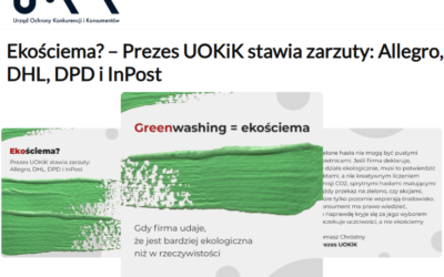 Greenwashing pod lubą UOKiK. Są postępowania